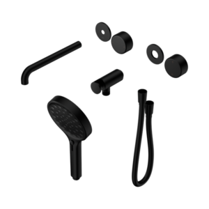 Nero Serenity Progressive Shower System With Spout With Metal Handle And Serenity Hand Shower Trim Kit Only Matte Black - 24E090MB