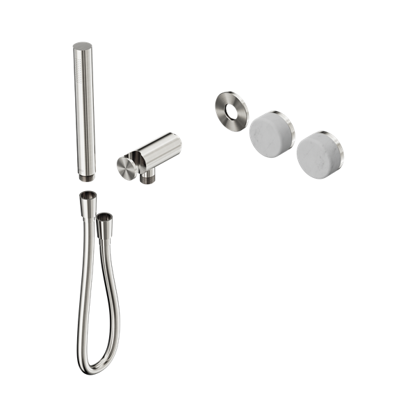 Nero Serenity Progressive Shower System With Carrara Handle And Slim Shower Trim Kit Only Brushed Nickel - 24E091BN