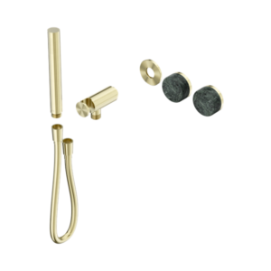 Nero Serenity Progressive Shower System With Verde Alpi Handle And Slim Shower Trim Kit Only Brushed Gold - 24E092BG
