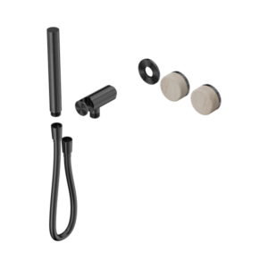 Nero Serenity Progressive Shower System With Rome Travertine Handle And Slim Shower Trim Kit Only Gun Metal - 24E093GM