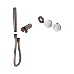 Nero Serenity Progressive Shower System With Arabescato Corchia Handle And Slim Shower Trim Kit Only Brushed Bronze - 24E094BZ