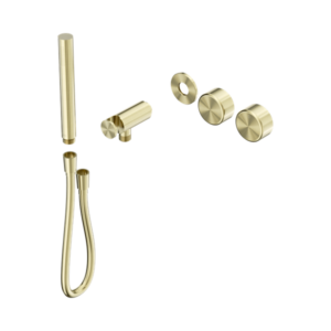 Nero Serenity Progressive Shower System With Metal Handle And Slim Shower Trim Kit Only Brushed Gold - 24E096BG