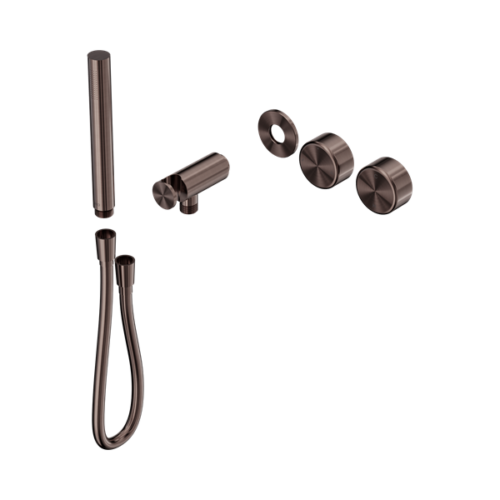 Nero Serenity Progressive Shower System With Metal Handle And Slim Shower Trim Kit Only Brushed Bronze - 24E096BZ