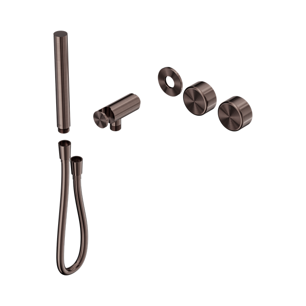 Nero Serenity Progressive Shower System With Metal Handle And Slim Shower Trim Kit Only Brushed Bronze - 24E096BZ