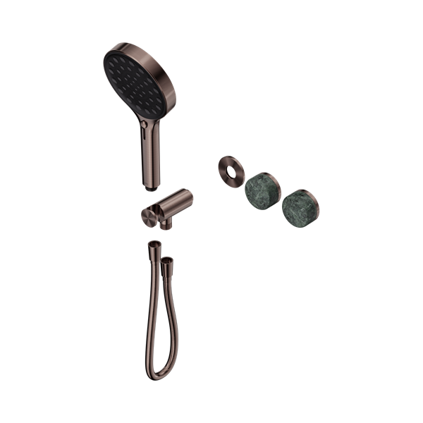 Nero Serenity Progressive Shower System With Verde Alpi Handle And Serenity Hand Shower Trim Kit Only Brushed Bronze - 24E098BZ