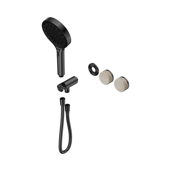 Nero Serenity Progressive Shower System With Rome Travertine Handle And Serenity Hand Shower Trim Kit Only Gun Metal - 24E099GM