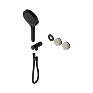 Nero Serenity Progressive Shower System With Rome Travertine Handle And Serenity Hand Shower Trim Kit Only Matte Black - 24E099MB