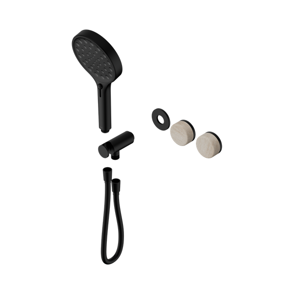 Nero Serenity Progressive Shower System With Rome Travertine Handle And Serenity Hand Shower Trim Kit Only Matte Black - 24E099MB