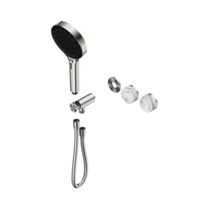 Nero Serenity Progressive Shower System With Arabescato Corchia Handle And Serenity Hand Shower Trim Kit Only Brushed Nickel - 24E100BN