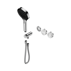 Nero Serenity Progressive Shower System With Arabescato Corchia Handle And Serenity Hand Shower Trim Kit Only Chrome - 24E100CH