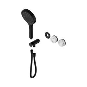 Nero Serenity Progressive Shower System With Arabescato Corchia Handle And Serenity Hand Shower Trim Kit Only Matte Black - 24E100MB