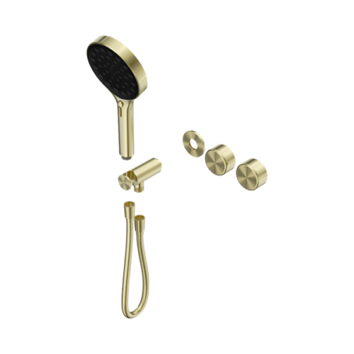 Nero Serenity Progressive Shower System With Metal Handle And Serenity Hand Shower Trim Kit Only Brushed Gold - 24E102BG