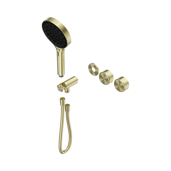 Nero Serenity Progressive Shower System With Metal Handle And Serenity Hand Shower Trim Kit Only Brushed Gold - 24E102BG