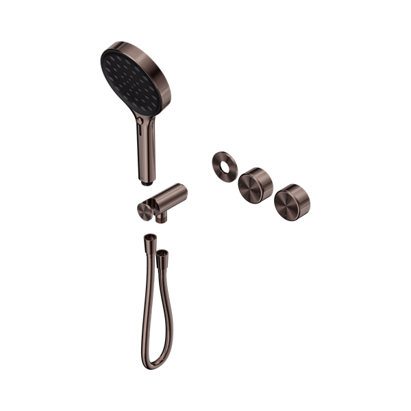 Nero Serenity Progressive Shower System With Metal Handle And Serenity Hand Shower Trim Kit Only Brushed Bronze - 24E102BZ