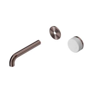 Nero Serenity Progressive Wall Basin Mixer 160mm Spout With Carrara Handle Trim Kit Only Brushed Bronze - 24E103BZ