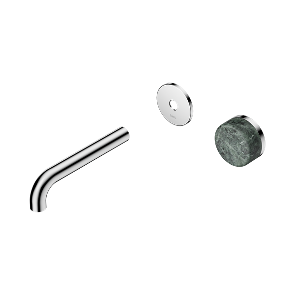Nero Serenity Progressive Wall Basin Mixer 160mm Spout With Verde Alpi Handle Trim Kit Only Chrome - 24E104CH