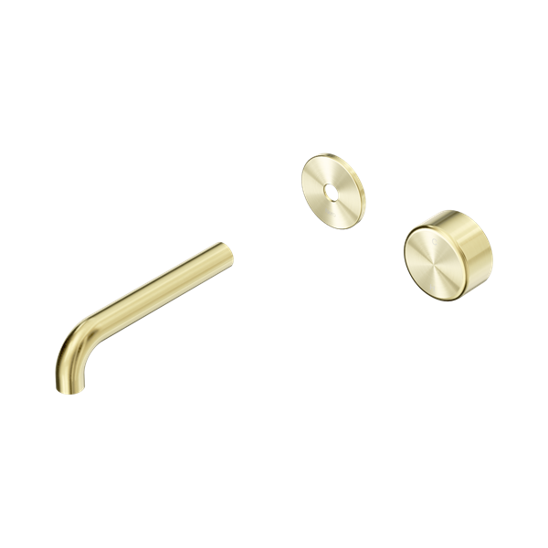 Nero Serenity Progressive Wall Basin Mixer 160mm Spout With Metal Handle Trim Kit Only Brushed Gold - 24E108BG