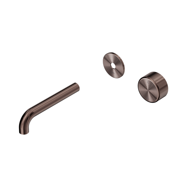 Nero Serenity Progressive Wall Basin Mixer 160mm Spout With Metal Handle Trim Kit Only Brushed Bronze - 24E108BZ