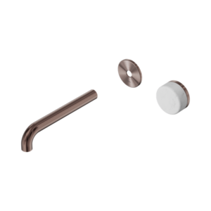 Nero Serenity Progressive Wall Basin Mixer 185mm Spout With Carrara Handle Trim Kit Only Brushed Bronze - 24E109BZ