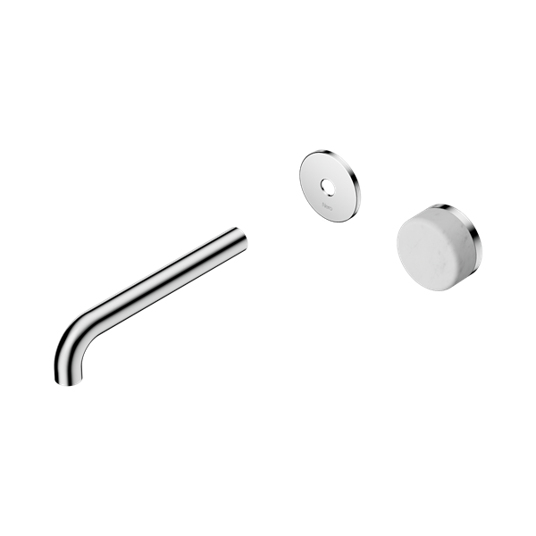 Nero Serenity Progressive Wall Basin Mixer 185mm Spout With Carrara Handle Trim Kit Only Chrome - 24E109CH