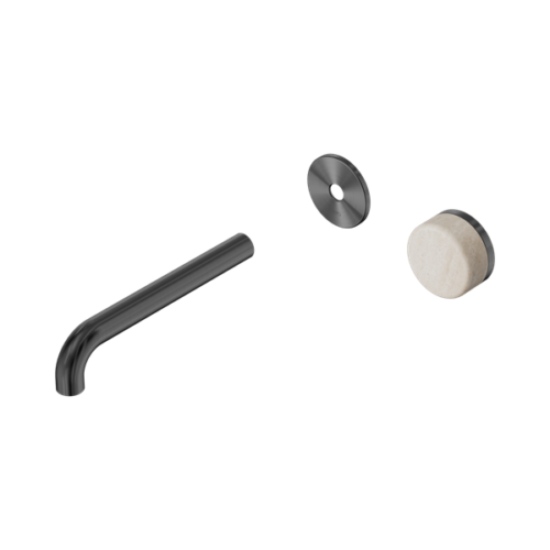 24E111GM-Serenity-Progressive-Wall-Basin-Mixer-185mm-Spout-With-Rome-Travertine-Handle-Trim-Kit-Only-Gun-Metal-Thumb.png Nero Serenity Progressive Wall Basin Mixer 185mm Spout With Rome Travertine Handle Trim Kit Only Gun Metal - 24E111GM
