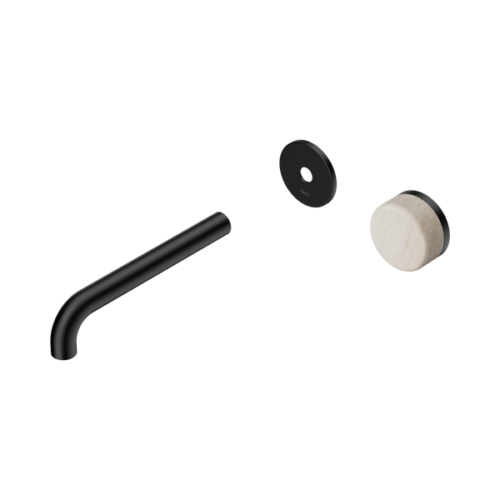 24E111MB-Serenity-Progressive-Wall-Basin-Mixer-185mm-Spout-With-Rome-Travertine-Handle-Trim-Kit-Only-Matte-Black-Thumb.png Nero Serenity Progressive Wall Basin Mixer 185mm Spout With Rome Travertine Handle Trim Kit Only Matte Black - 24E111MB