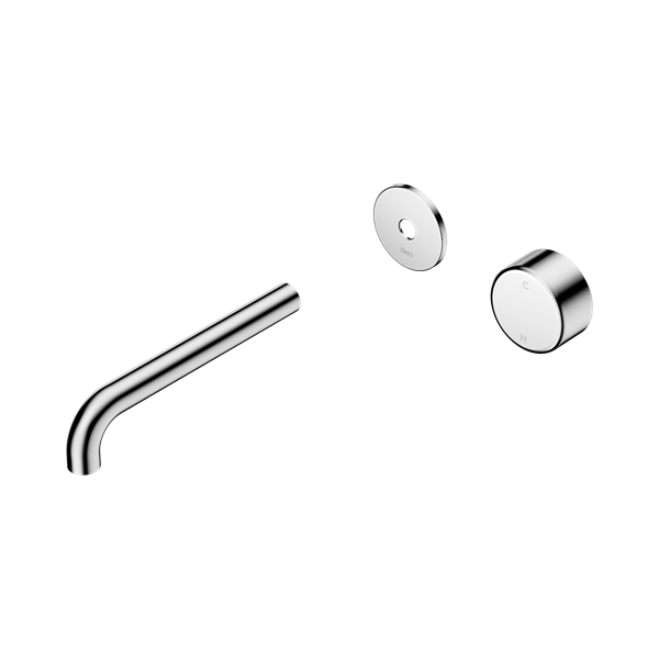 Nero Serenity Progressive Wall Basin Mixer 185mm Spout With Metal Handle Trim Kit Only Chrome - 24E114CH