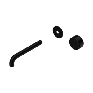 Nero Serenity Progressive Wall Basin Mixer 185mm Spout With Metal Handle Trim Kit Only Matte Black - 24E114MB