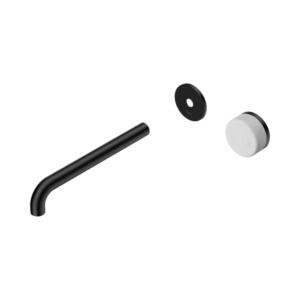 Nero Serenity Progressive Wall Basin Mixer 220mm Spout With Carrara Handle Trim Kit Only Matte Black - 24E115MB