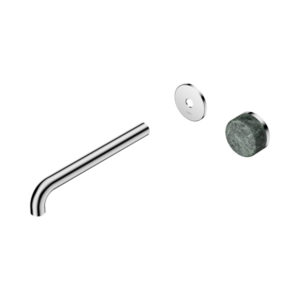 Nero Serenity Progressive Wall Basin Mixer 220mm Spout With Verde Alpi Handle Trim Kit Only Chrome - 24E116CH