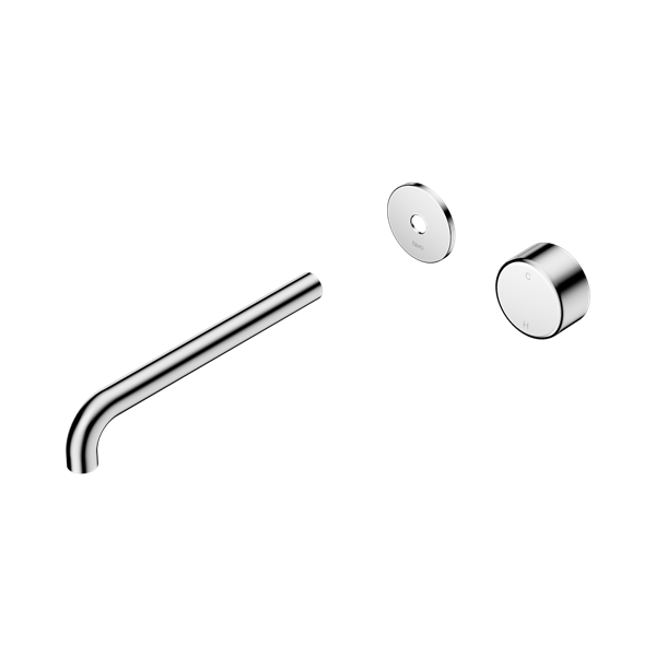 Nero Serenity Progressive Wall Basin Mixer 220mm Spout With Metal Handle Trim Kit Only Chrome - 24E120CH