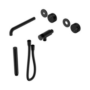 Nero Serenity Progressive Shower System With Spout With Marquina Black Handle And Slim Shower Trim Kit Only Matte Black - 24E121MB