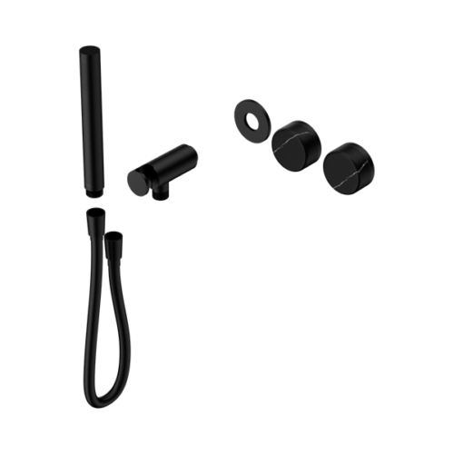 Nero Serenity Progressive Shower System With Marquina Black Handle And Slim Shower Trim Kit Only Matte Black - 24E123MB