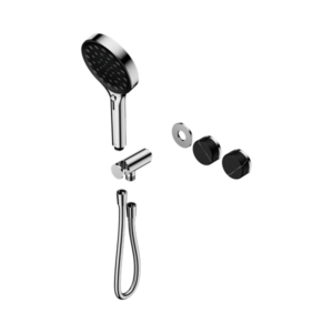 Nero Serenity Progressive Shower System With Marquina Black Handle And Serenity Hand Shower Trim Kit Only Chrome - 24E124CH
