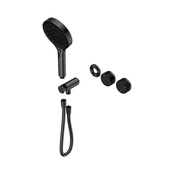 Nero Serenity Progressive Shower System With Marquina Black Handle And Serenity Hand Shower Trim Kit Only Gun Metal - 24E124GM