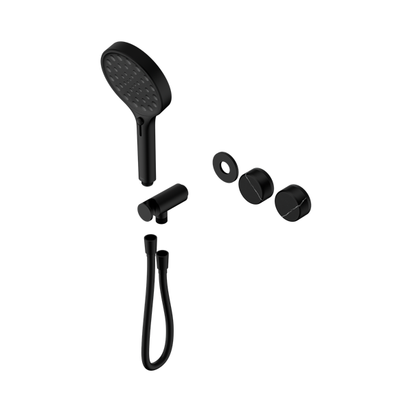 Nero Serenity Progressive Shower System With Marquina Black Handle And Serenity Hand Shower Trim Kit Only Matte Black - 24E124MB