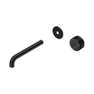 Nero Serenity Progressive Wall Basin Mixer 185mm Spout With Marquina Black Handle Trim Kit Only Matte Black - 24E126MB