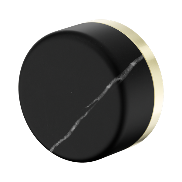 Nero Serenity Progressive Shower Mixer With Marquina Black Handle Brushed Gold - 24E128BG