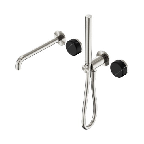 24E129BN-Serenity-Progressive-Shower-System-With-Spout-With-Marquina-Black-Handle-And-Slim-Shower-Brushed-Nickel-Thumb.png Nero Serenity Progressive Shower System With Spout With Marquina Black Handle And Slim Shower Brushed Nickel - 24E129BN