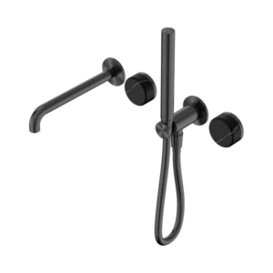 Nero Serenity Progressive Shower System With Spout With Marquina Black Handle And Slim Shower Gun Metal - 24E129GM