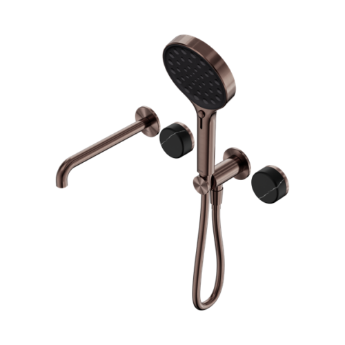 24E130BZ-Serenity-Progressive-Shower-System-With-Spout-With-Marquina-Black-Handle-And-Serenity-Hand-Shower-Brushed-Bronze-Thumb.png Nero Serenity Progressive Shower System With Spout With Marquina Black Handle And Serenity Hand Shower Brushed Bronze - 24E130BZ