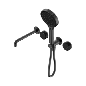 Nero Serenity Progressive Shower System With Spout With Marquina Black Handle And Serenity Hand Shower Gun Metal - 24E130GM