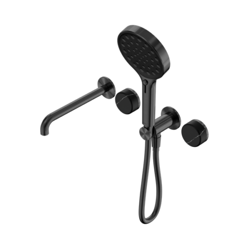 24E130GM-Serenity-Progressive-Shower-System-With-Spout-With-Marquina-Black-Handle-And-Serenity-Hand-Shower-Gun-Metal-Thumb.png Nero Serenity Progressive Shower System With Spout With Marquina Black Handle And Serenity Hand Shower Gun Metal - 24E130GM