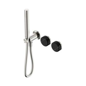 Nero Serenity Progressive Shower System With Marquina Black Handle And Slim Shower Brushed Nickel - 24E131BN