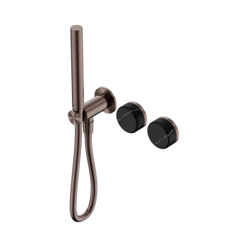 Nero Serenity Progressive Shower System With Marquina Black Handle And Slim Shower Brushed Bronze - 24E131BZ