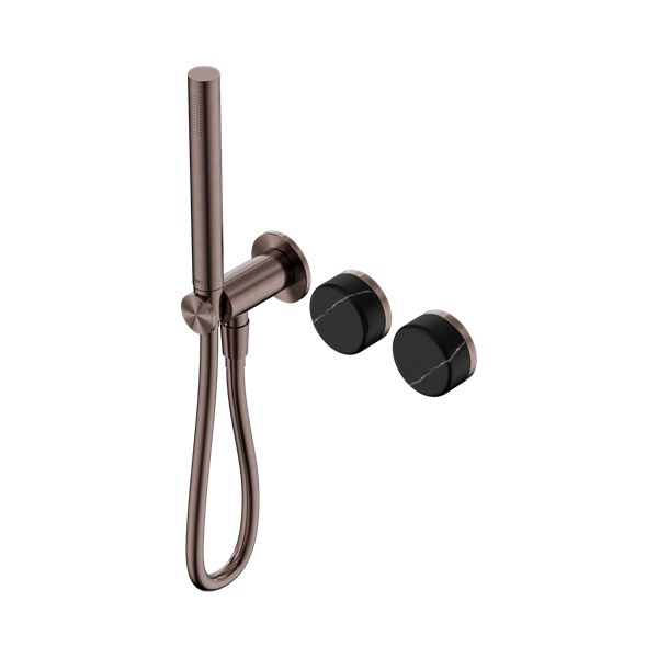 Nero Serenity Progressive Shower System With Marquina Black Handle And Slim Shower Brushed Bronze - 24E131BZ
