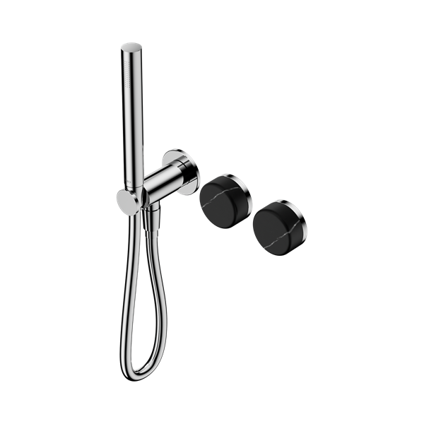 Nero Serenity Progressive Shower System With Marquina Black Handle And Slim Shower Chrome - 24E131CH
