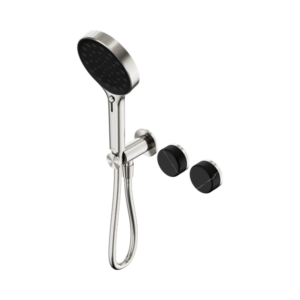 Nero Serenity Progressive Shower System With Marquina Black Handle And Serenity Hand Shower Brushed Nickel - 24E132BN