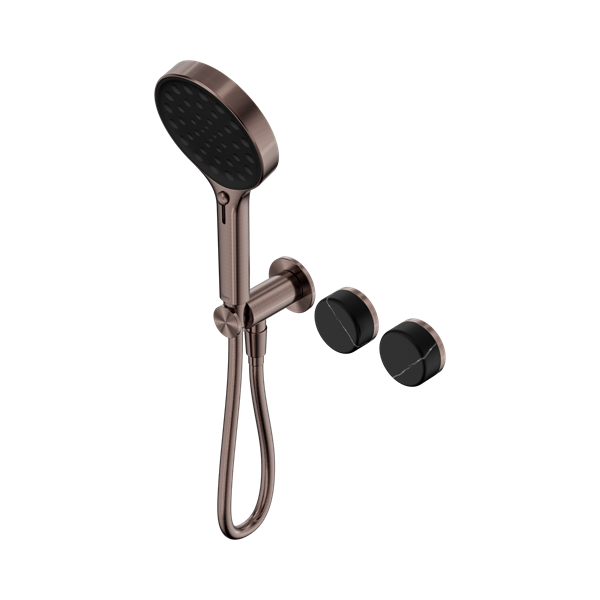 Nero Serenity Progressive Shower System With Marquina Black Handle And Serenity Hand Shower Brushed Bronze - 24E132BZ
