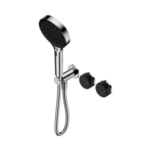 Nero Serenity Progressive Shower System With Marquina Black Handle And Serenity Hand Shower Chrome - 24E132CH